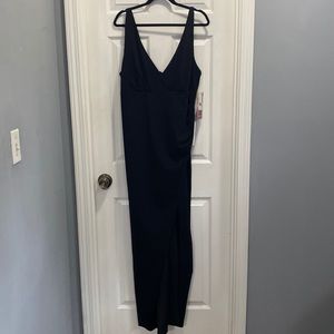 Emerald Sundae Black Long Formal Dress NWT Side Slit Size 18